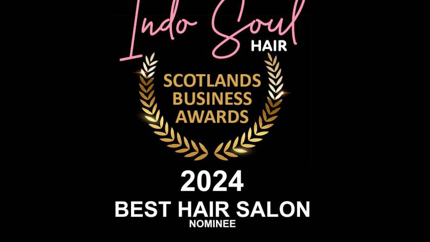 Indo Soul Hair Best Hair Salon Edinburgh category Business Award. Best hairdresser in Leith